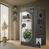 AC Infinity CLOUDLAB 722, Advance Grow Tent 2x2, Thickest 1 in. Poles and 2000D Canvas, Highest Reflective Mylar, Largest Zipper Windows, 24" x 24" x 72" - AC-CBA722