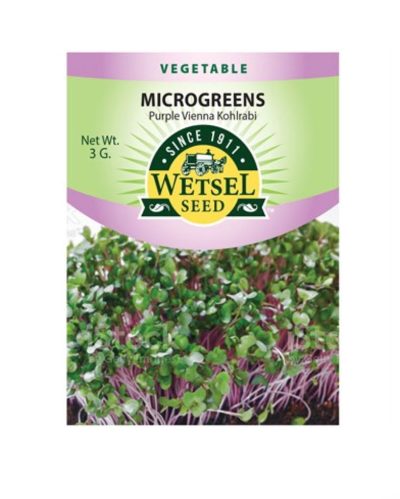 Wetsel Seed Microgreens, "Kohlrabi Purple Vienna" 3g