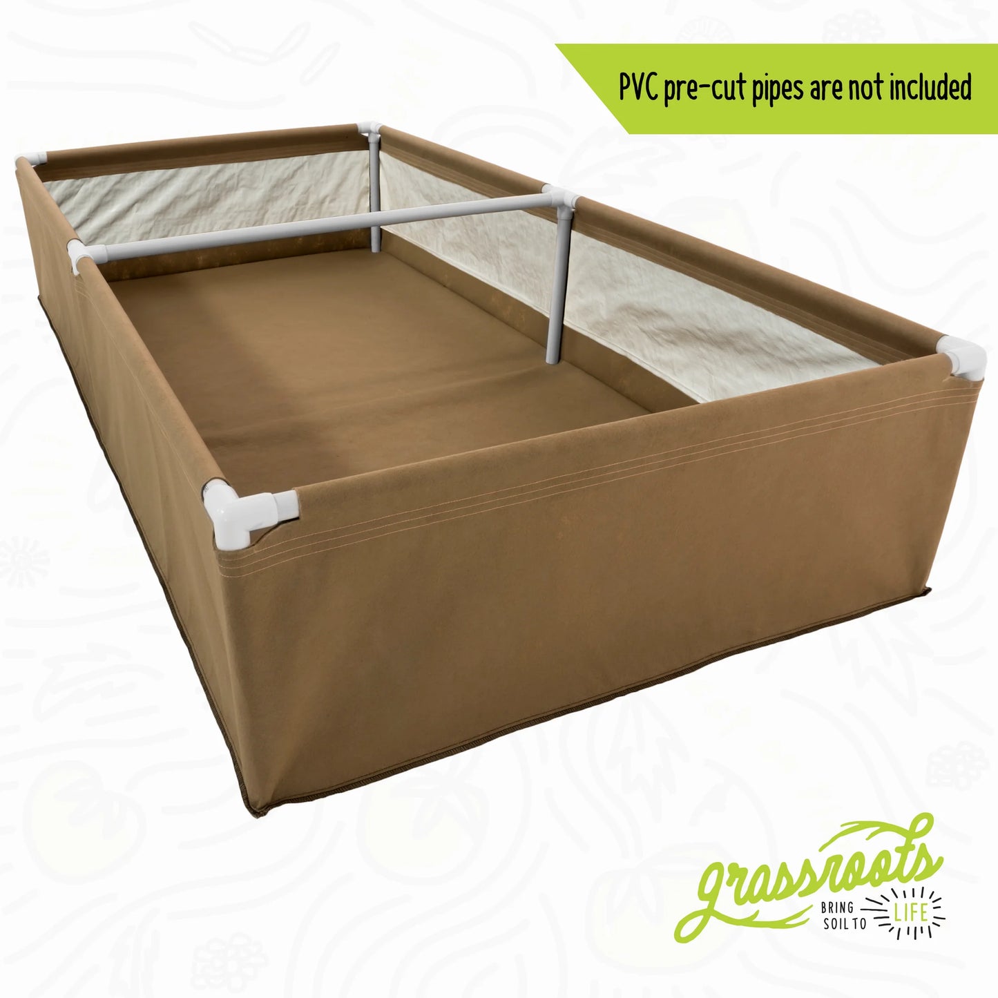 Grassroots Living Soil Bed 2' x 4' with Trellis