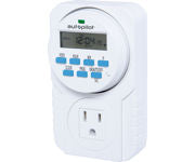AgroMax - Autopilot 7-Day Grounded Digital Programmable Timer, 1725W, 15A, 1 Second On/Off, 8 On/Off Cycles