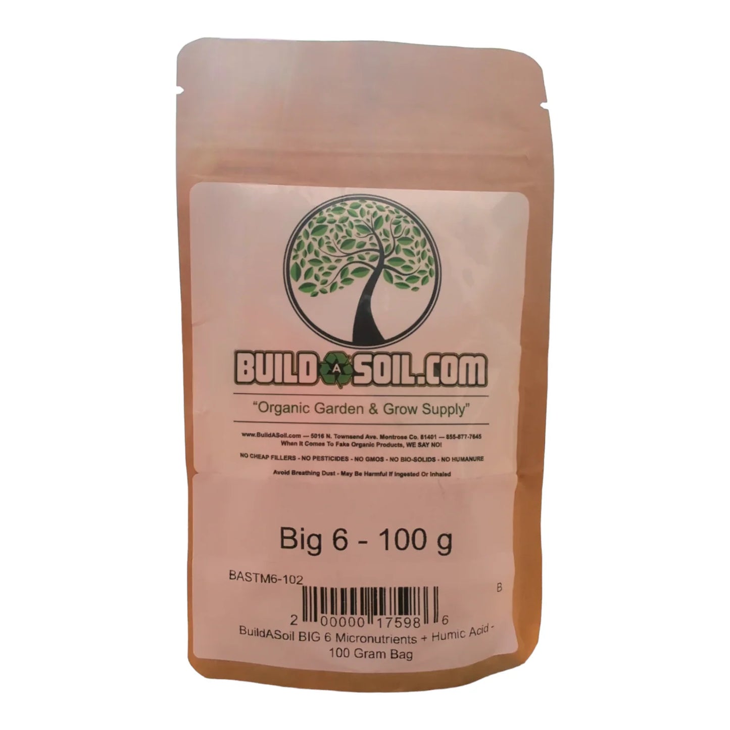 BuildASoil Big 6 Micronutirents +Humic Acid 100g
