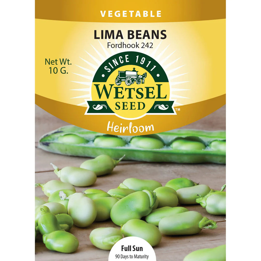 Wetsel Seed Vegetable, "Fordhook 242 Lima Bean" 10g