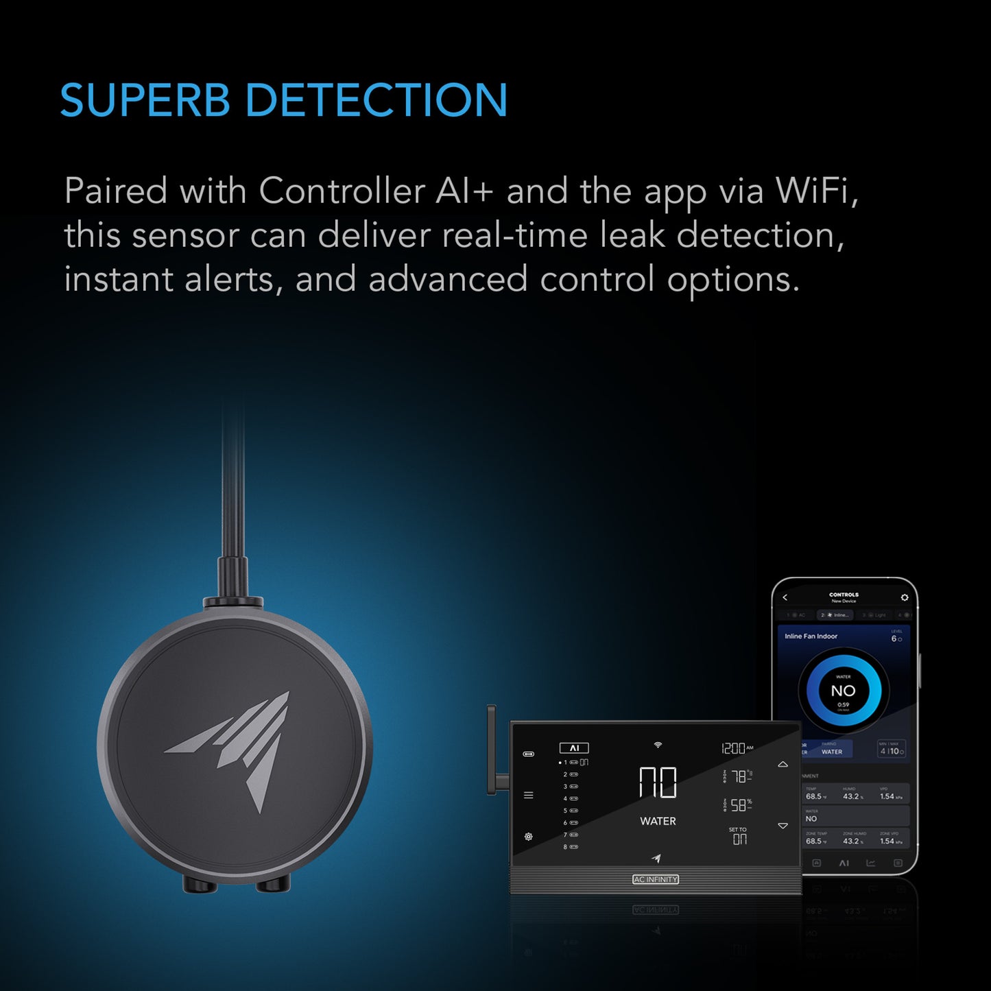 AC Infinity Water Sensor for AI+ AC-WDS3