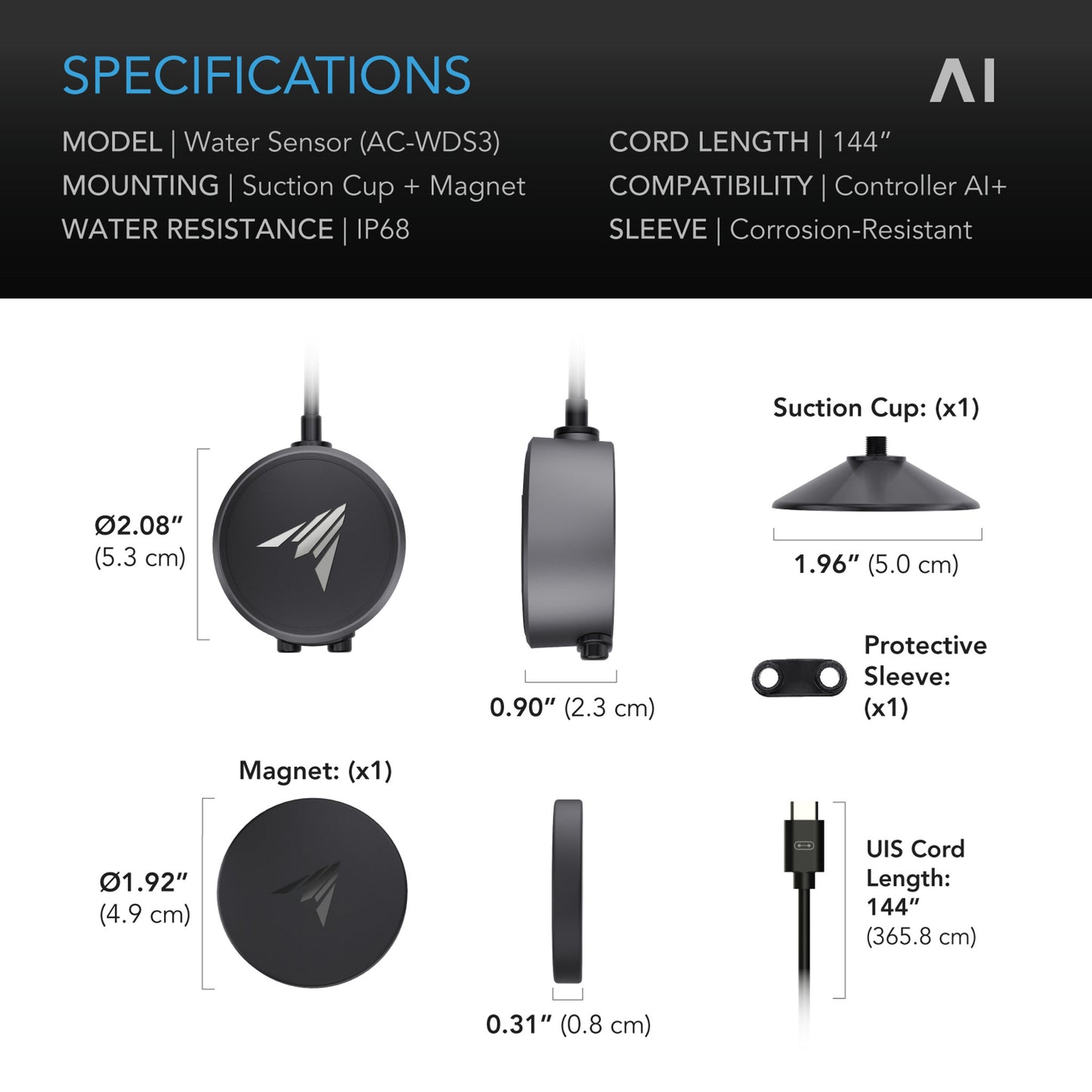 AC Infinity Water Sensor for AI+ AC-WDS3
