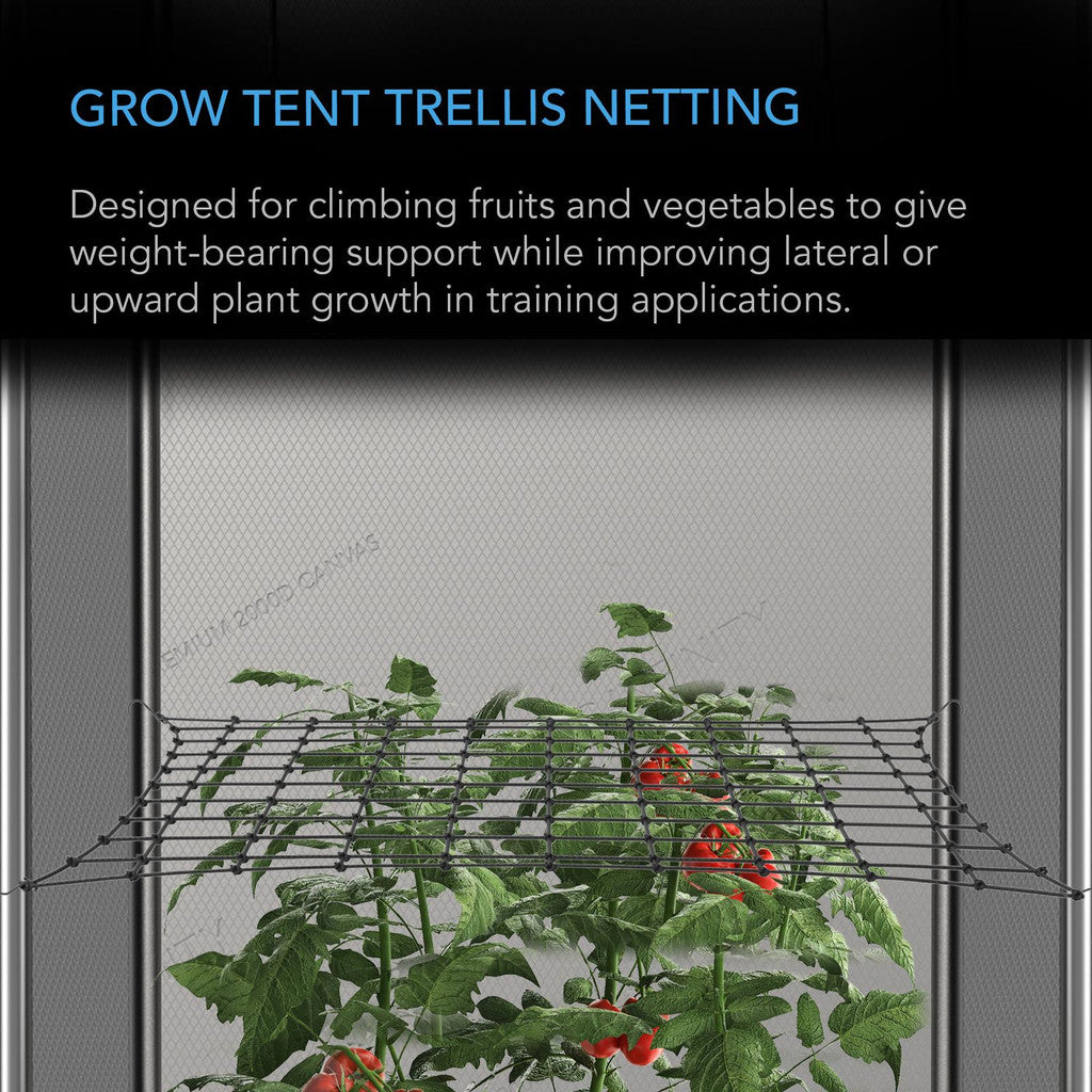 AC Infinity Grow Tent Trellis Netting, Flexible Elastic Cords, 4'x4' AC-ETB44