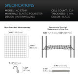 AC Infinity Grow Tent Trellis Netting, Flexible Elastic Cords, 4'x4' AC-ETB44