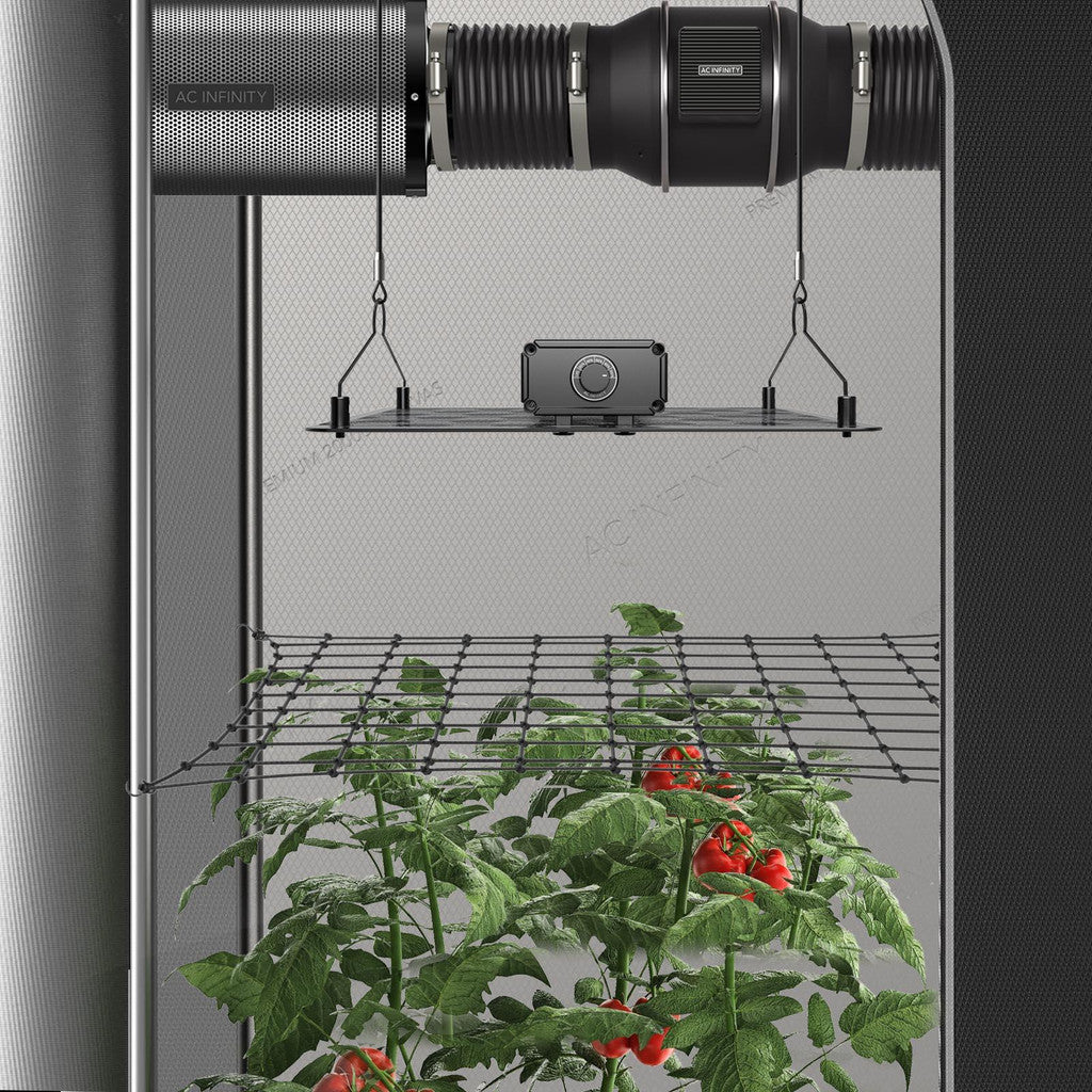 AC Infinity Grow Tent Trellis Netting, Flexible Elastic Cords, 4'x4' AC-ETB44