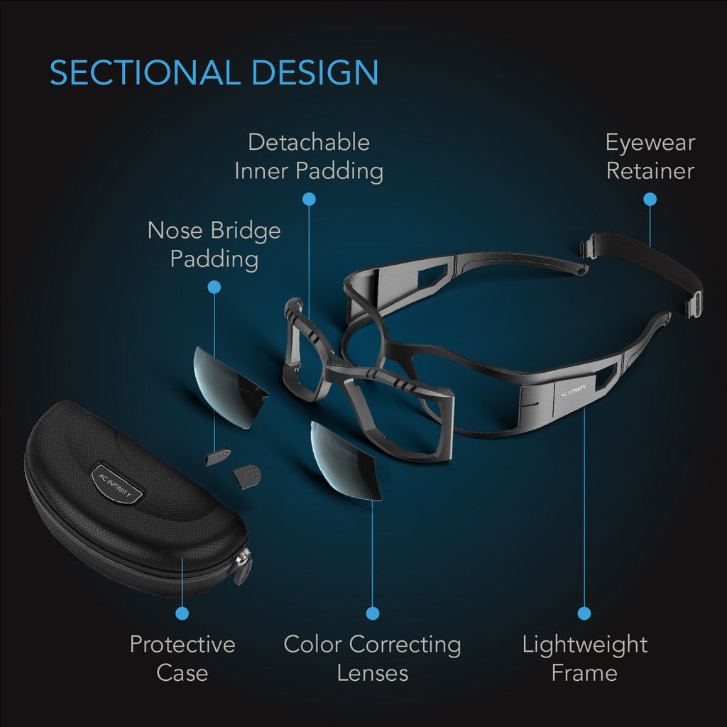 AC Infinity Glasses with 3 Color Correcrtive Lenses AC-UGA3