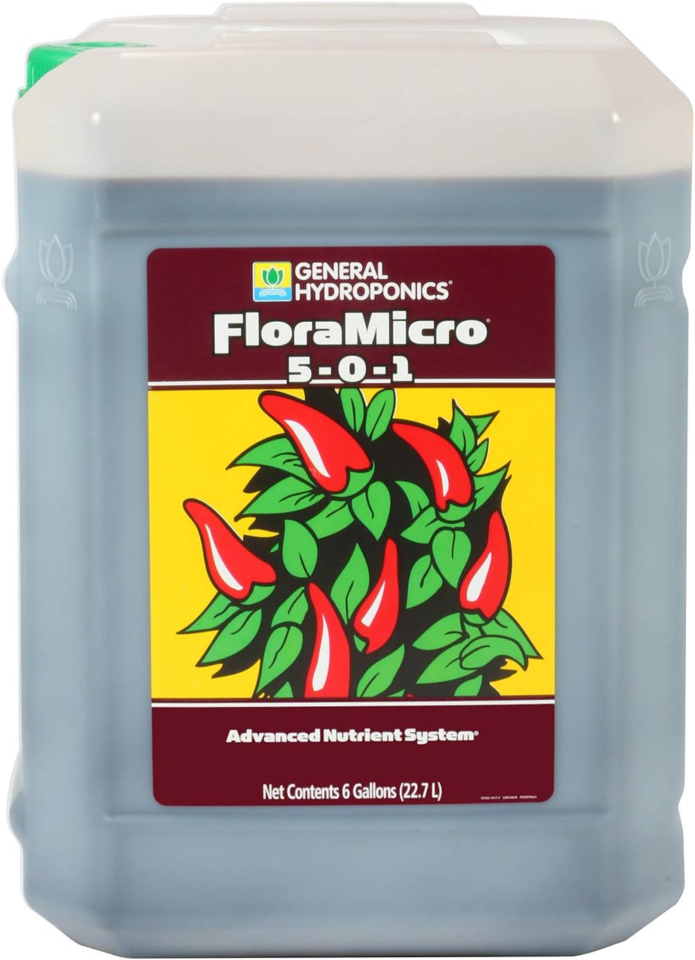 General Hydroponics FloraMicro, 5-0-1, 6 Gallon