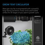 AC Infinity CLOUDRAY S6, Grow Tent Clip Fan 6” with Long-Life EC Motor, 10-Level Dynamic Wind Modes & Fan Speeds, 10-Level Auto Oscillation - AC-CCS6