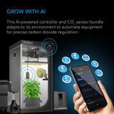 AC Infinity CONTROLLER AI+ with CO2 Sensor, AI-Powered Learning, CO2 Data Tracking for Optimized FAE, Temp, Humidity, and VPD Monitoring for Dynamic Level Adjusting Bluetooth & WiFi App - CTR89A