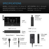 AC Infinity CONTROLLER AI+ with CO2 Sensor, AI-Powered Learning, CO2 Data Tracking for Optimized FAE, Temp, Humidity, and VPD Monitoring for Dynamic Level Adjusting Bluetooth & WiFi App - CTR89A