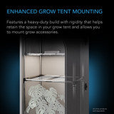 AC Infinity Heavy-Duty Mounting Bars for All 3x3' Grow Tents, High Airflow CFM Kit Supports Tent Walls, Trellis and Supplemental Lights Mounting - AC-HCA33
