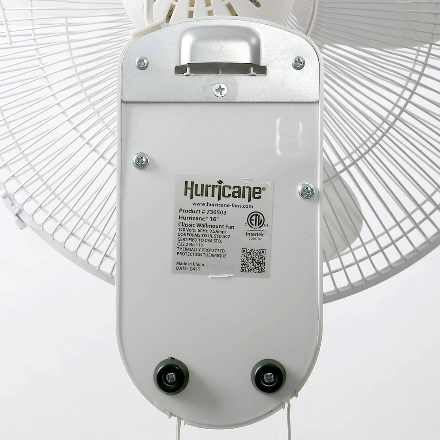 Hurricane® Classic Oscillating Wall Mount Fan 16"