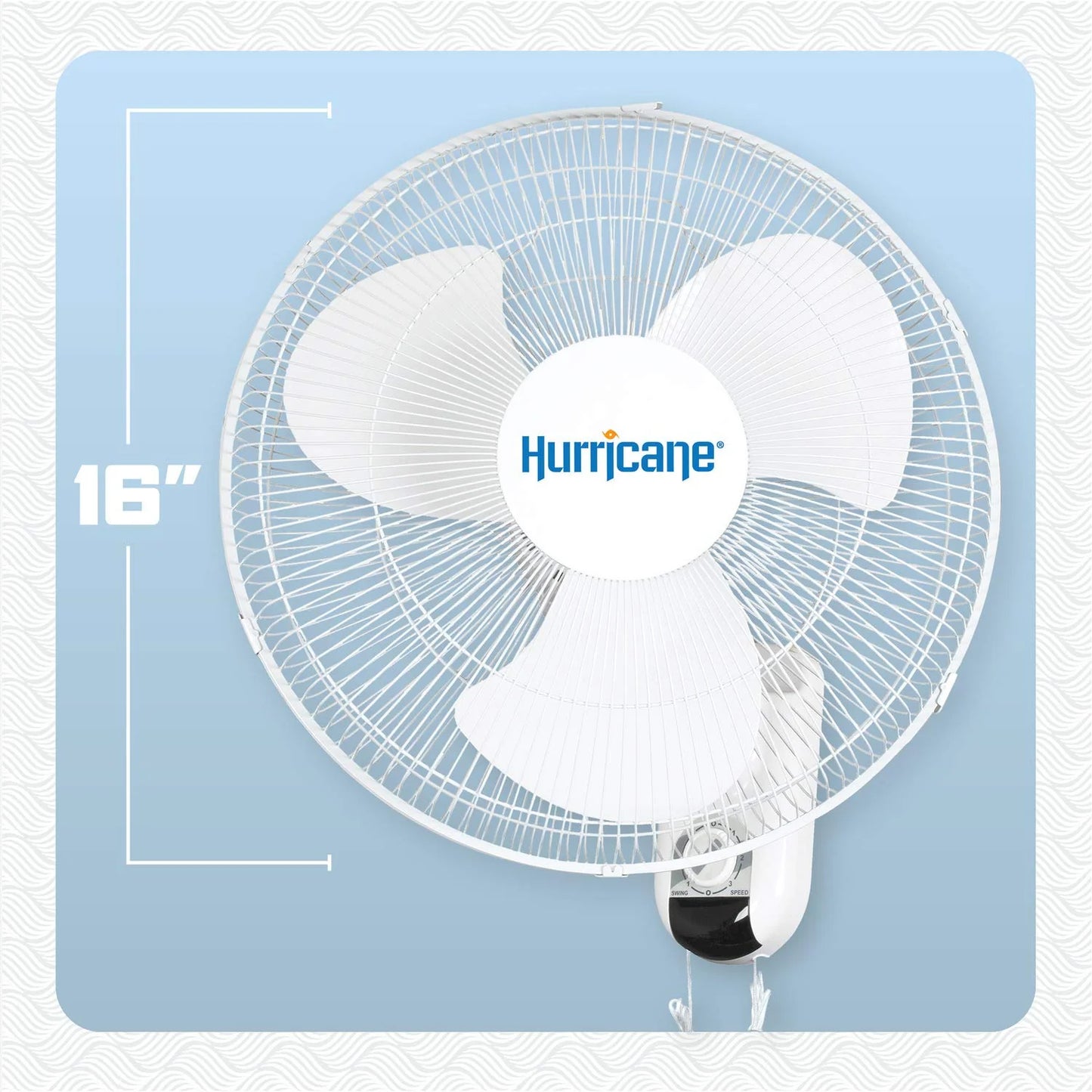 Hurricane® Classic Oscillating Wall Mount Fan 16"