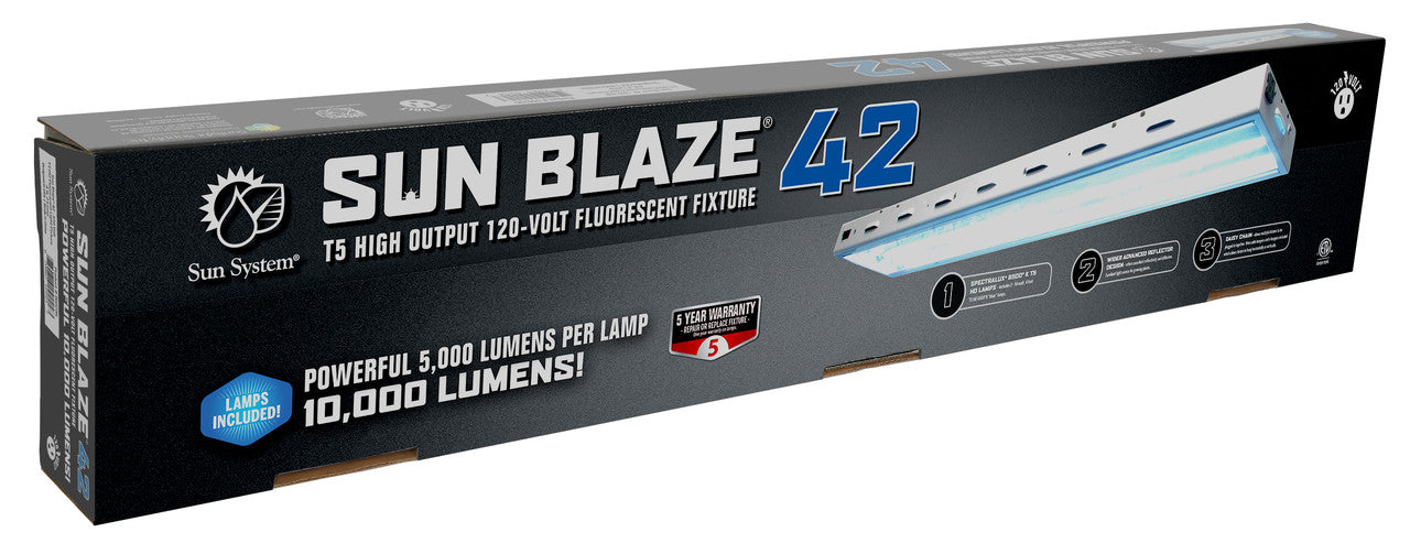 Sun Blaze T5 HO 42 – 4 ft 2 Lamp – 120 Volt