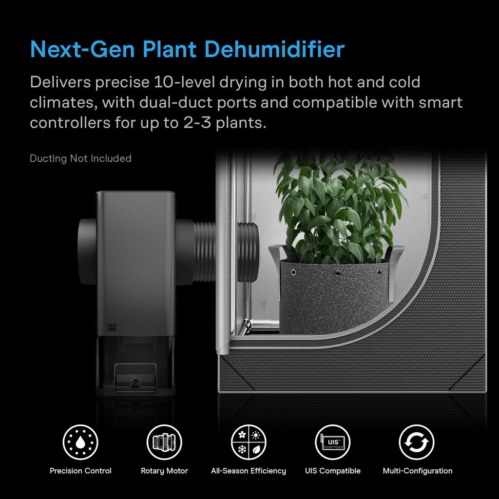 HYDRONE 5, Plant Dehumidifier with 10 Drying Levels, All Climate Performance, for 2-3 Plants