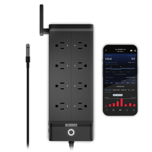 AC Infinity OUTLET AI+, Environment Controller 8-Outlet, with Temp Humidity VPD Sensor AC-ADA8