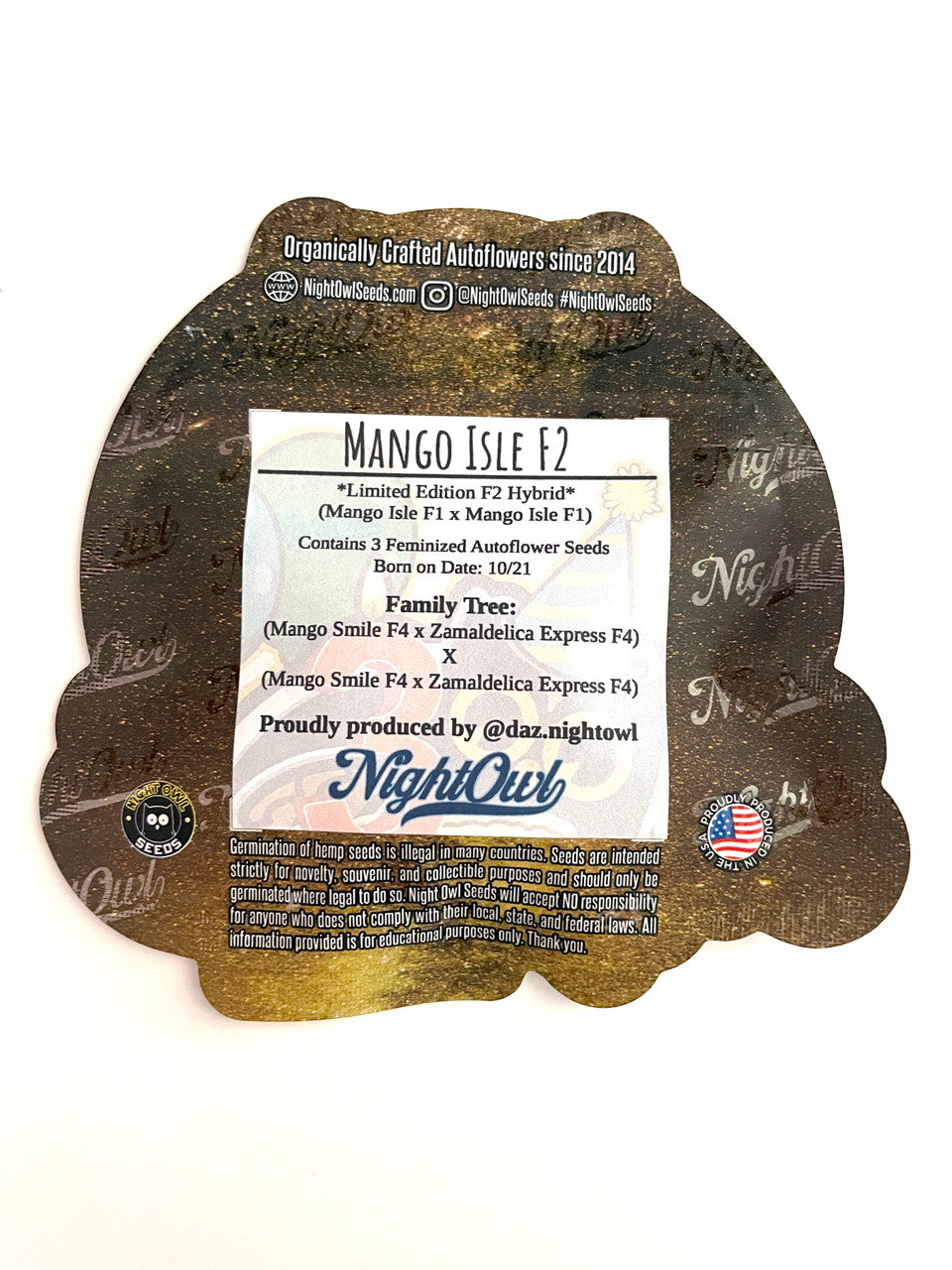 Night Owl Seeds "Mango Isle F2" 3pk Autoflower Seeds