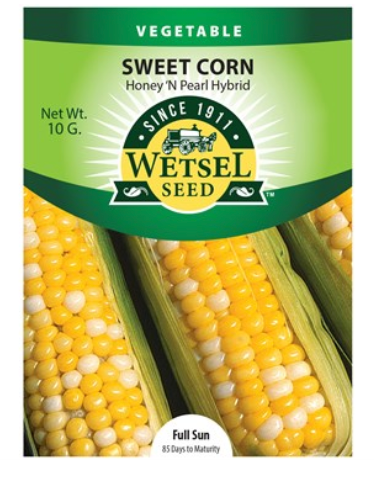 Wetsel Seed Vegetable, "Sweet Corn, Honey 'N Pearl Hybrid" 10g