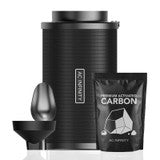 AC Infinity Refillable Carbon Filter Kit, with Charcoal Refill, 8-Inch AC-RCF8