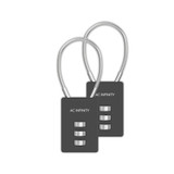 AC Infinity Combination Lock, Flexible Steel Cable Loop, 2-Pack - AC-NLA3-2