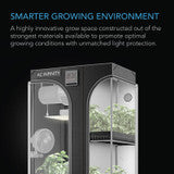 AC Infinity CLOUDLAB 632D, 2-in-1 Advance Grow Tent 3x2, Thickest 1 In. Poles, Highest Density 2000D Mylar Canvas, 36" x 24" x 72" - AC-CBD632