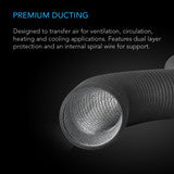 AC Infinity Flexible Four-Layer Ducting, 8-Ft Long, 6-Inch - AI-DTA6-8