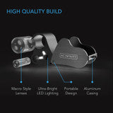 AC Infinity Jewelers Loupe, Pocket Magnifying Glass with LED Light & Dual Lenses - AC-JWA3