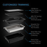 AC Infinity Large Trim Tray System, 3-Tray & 2-Screen Kit, Interchangeable and Ergonomic Design - TTA3
