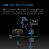 AC Infinity UIS Splitter Hub 4-Port, Adapter Dongle for Shared Programming - AC-ADS7
