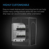 AC Infinity CLOUDLAB Advance Propagation Grow Tent, 2000D Mylar Canvas with Support Bars and Shelf Racks, 24" x 24" x 36" -AC-CBK322