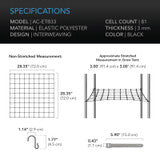 AC Infinity Grow Tent Trellis Netting, Flexible Elastic Cords, 3'x3' AC-ETB33