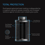 AC Infinity Refillable Carbon Filter Kit, with Charcoal Refill, 4-Inch AC-RCF4