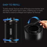AC Infinity Refillable Carbon Filter Kit, with Charcoal Refill, 4-Inch AC-RCF4