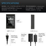 AC Infinity CO2 Controller, Smart Outlet Carbon Dioxide Monitor for CO2 Regulators and Inline Fans - CTC7