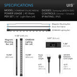 AC Infinity IONBEAM S16, Full Spectrum LED Grow Light Bars, Samsung LM301H EVO, 16-Inch -AC-NES16