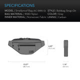 AC Infinity Smell Proof Belt Bag, Gray, with 900D Nylon Fabric and Carbon Filter Lining - AC-SBB5-G