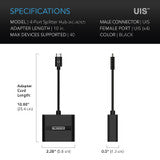 AC Infinity UIS Splitter Hub 4-Port, Adapter Dongle for Shared Programming - AC-ADS7