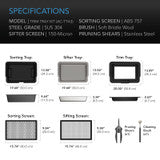AC Infinity Large Trim Tray System, 3-Tray & 2-Screen Kit, Interchangeable and Ergonomic Design - TTA3