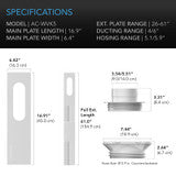 AC Infinity Window Duct Kit, Adjustable Vent Port for Inline Fans - AC-WVK5