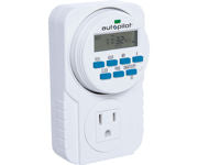 AgroMax - Autopilot 7-Day Grounded Digital Programmable Timer, 1725W, 15A, 1 Second On/Off, 8 On/Off Cycles