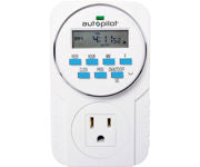 AgroMax - Autopilot 7-Day Grounded Digital Programmable Timer, 1725W, 15A, 1 Second On/Off, 8 On/Off Cycles