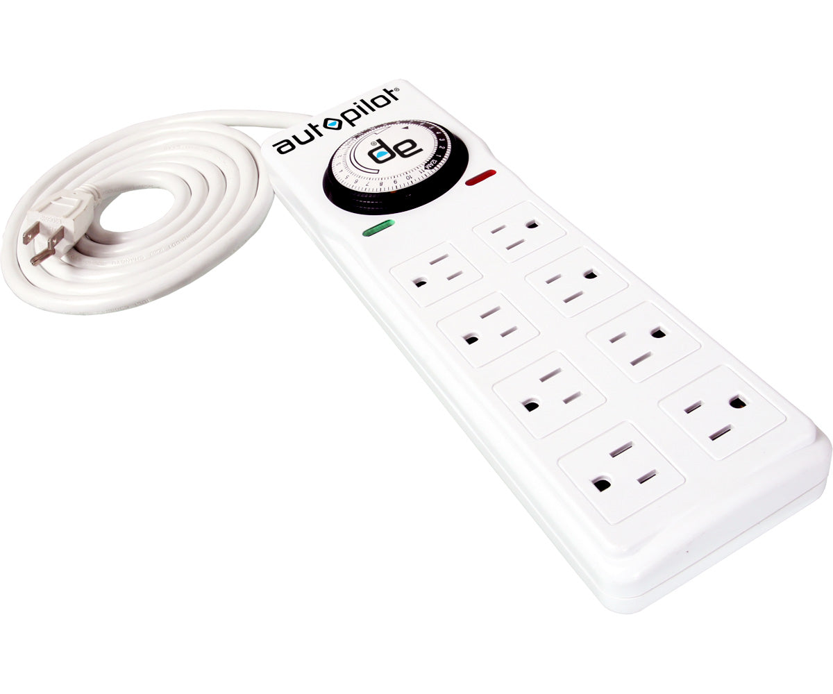 Hydrofarm AutoPilot Surge Protector 8 Outlet w Timer
