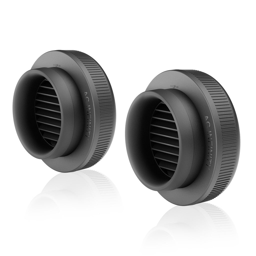 AC Infinity Grow Tent Duct Vent Attachment 6" 2-Pack, Light-Blocking & Dust-Resistant AC-GDV6