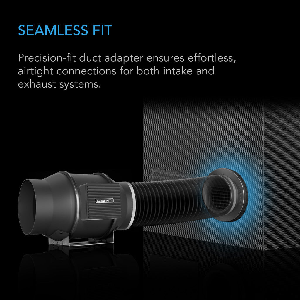 AC Infinity Grow Tent Duct Vent Attachment 8" 2-Pack, Light-Blocking & Dust-Resistant AC-GDV8