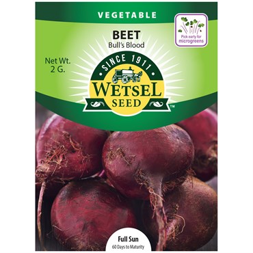 Wetsel Seed Vegetable, "Bull's Blood Beet" 2g
