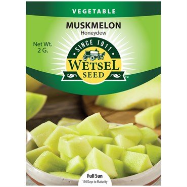 Wetsel Seed Vegetable, "Muskmelon Honeydew" 2g