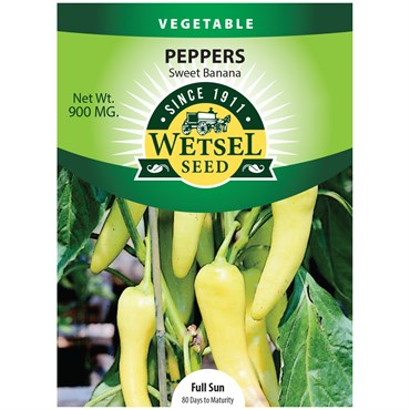 Wetsel Seed Vegetable, "Sweet Banana Peppers" 900mg