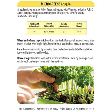 Wetsel Seed Microgreens, "Arugula" 800mg